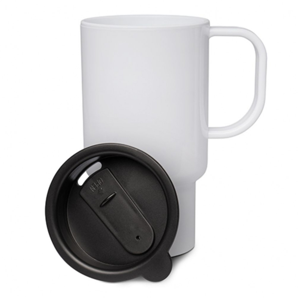 Preview: Sublimation Tumbler-Becher mit Griff und Deckel 480ml